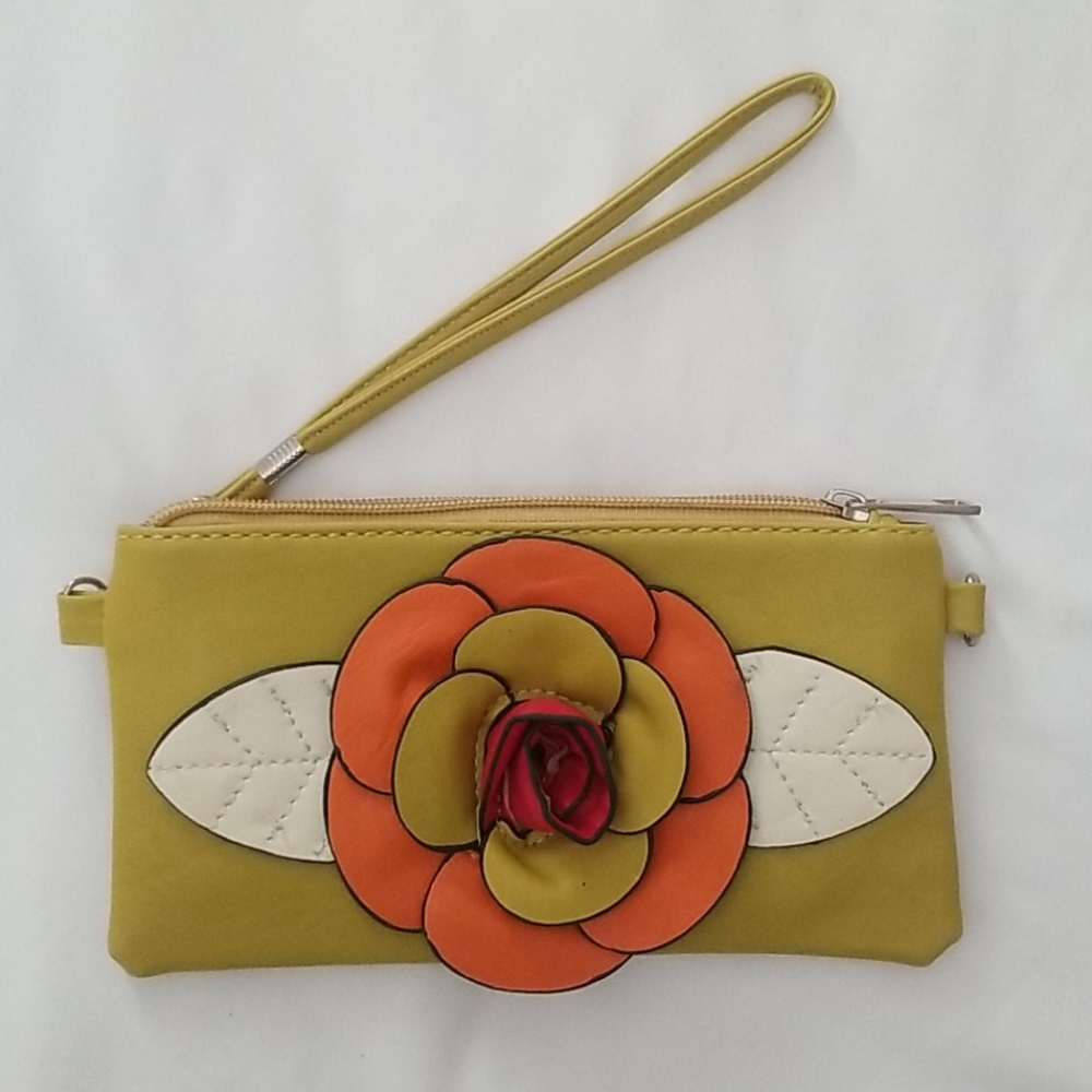 Leather wristlet or crossbody
